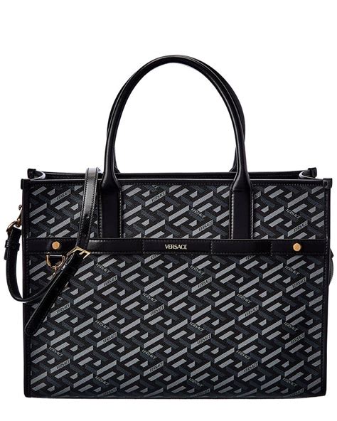 versace ahs pawn shop|Versace La Greca Signature Black Grey Coated Canvas .